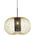 QAZQA Design pendellampe gull med svart 60 cm - Marnie
