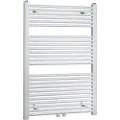 Thermrad håndklæderadiator CORE-6. Mål 1469 x 500mm 4 stk ½ anboringer samt midtanboring. Hvid Ral 9016