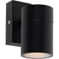 QAZQA Utendørs vegglampe sort rustfritt stål IP44 - Solo