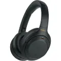 Sony WH-1000XM4 - Hodetelefoner med mikrofon - full størrelse - Bluetooth - trådløs, kablet - NFC - aktiv støydemping - 3,5 mm jakk - svart