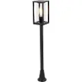 QAZQA Industriell utendørs gulvlampe sort 100 cm IP44 - Charlois