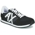 Armani Exchange for man. XUX017XCC68K489 Retro running sneaker logo black (44), Flat, 1 to 3 cm, Laces, Casual