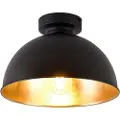 QAZQA Industriell taklampe svart & gull 28 cm - Magnax
