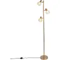 QAZQA Design gulvlampe gull 3-lys justerbar - Mesh