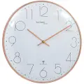 Technoline WT 8235, Vegg, Kvartsklokke, Sirkel, Rosegull, Metall, Klassisk