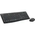 Logitech MK295 Silent - Tastatur- og mussett - trådløs - 2.4 GHz - Pan Nordic - grafitt