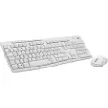 Logitech MK295 Silent - Tastatur- og mussett - trådløs - 2.4 GHz - Pan Nordic - gulaktig hvit