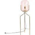 QAZQA Art Deco gulvlampe messing med rosa glass - Bliss