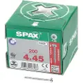Spax 0201010400453, Skru, Metall, Zink, Tre, Panorama-hode, Torx, Metallisk
