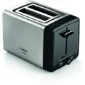 Bosch DesignLine TAT4P420 - Brødrister - 2 skive - 2 Spor - rustfritt stål / svart