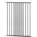 SPD Pet Extending Gate hundegrind, ekstra høy, svart, 62,5-106,8 cm