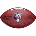 Wilson The Duke NFL, Brun, Official Pro, Utendørs, Mønster, Lær, 1 stykker