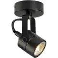 SLV 132020, Overflateegnet, GU10, 1 ampuller, LED, 2700 K, Sort