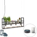 QAZQA Smart pendellampe svart inkl. WiFi A60 - Cage Rack