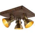 QAZQA Taklampe i bronse med tre 3-lys - Mangoes