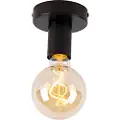 QAZQA Moderne taklampe sort - Facile