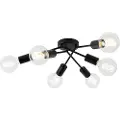 QAZQA Design taklampe sort 6-lys - Sputnik