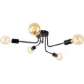 QAZQA Design taklampe sort 5-lys - Facile