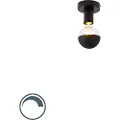 QAZQA Design taklampe sort med G95 reflektor sort - Facile