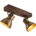 QAZQA Taklampe bronse 2-lys med tre - Mangoes