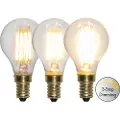 Star Trading Globepære 3-trinns dimbar E14 LED 4W 2100K 400 Lumen