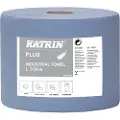 Katrin Tørkepapir Katrin Plus blått Ø26,5 cm x 350 m 2-lags, jomfrufiber, 2 ruller/pakning