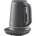 Electrolux E7K16BP, 1,7 l, 2400 W, Sort, Kobber, Justerbar termostat, Vannivåindikator, Trådløs