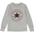 Converse unisex for kids. 866243 Long sleeve t-shirt with grey chuck patch (116/122 cm), Casual, Cotton, children's fashion