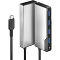 Alogic USB-C Fusion SWIFT 4-in-1 Hub - Hub - 4 x SuperSpeed USB 3.0 - stasjonær
