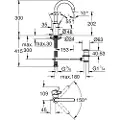 GROHE Eurosmart Cosmopolitan, Baderomsvask, Kran-håndtak, Krom