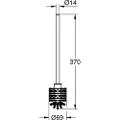 GROHE 40392000, Toalettbørste, Kromfarget, Hvit, 1 stykker
