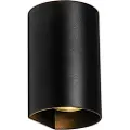 QAZQA Rund design vegglampe sort - Sabbir