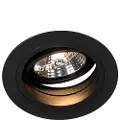 QAZQA Rund innfelt spotlight sort justerbar - Chuck 70