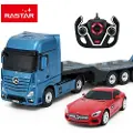 Rastar Truck With Rc Mercedes-benz Actros Red/yellow/silver 74940 Bil