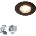 QAZQA Nedfelt spotlight sort inkl. LED 3-trinns dimmbar - Ulo