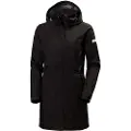 Helly Hansen Aden Long Regnjakke, Dame, Black