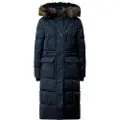 Superdry for woman. W5010370A Everest navy faux fur long coat (XS), Casual, Polyester, Sustainable