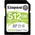 Kingston Canvas Select Plus Sd Class 10 512gb Minnekort