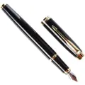Parker Pen IM, Sort, Gull, Fyllesystem med patron, Blå, Messing, Lakk, Rund spiss