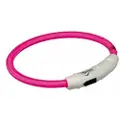 Trixie Flash lysring USB, XS–S: 35 cm/ø 7 mm, pink