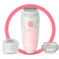 Braun Silk-épil 5 Silk-epil 5-620 Wet & Dry, Rosa, Hvit, 28 pinsetter, Armhule, Bikini, Epilering, Barbering, Batteri, AA