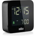Braun BC08, Digital vekkerklokke, firkant, Sort, 12/24h, LCD, Batteri