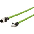 METZ CONNECT CONNECT 142M4D15010, 1 m, Cat5e, S/UTP (STP), RJ-45, M12, Grønn