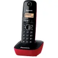Panasonic KX-TG1611, DECT telefon, Høyttalertelefon, 50 oppføringer, Ringe-ID, Svart, Rød