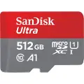 SanDisk Ultra - Flashminnekort (microSDXC til SD-adapter inkludert) - 512 GB - Class 10 - microSDXC UHS-I