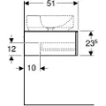 Geberit variform undersk. 120 lak. lava/mat lava