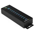StarTech.com 10-porters Usb 3.0-hub Med Strømforsyning Adapter 350w