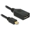 DeLOCK - DisplayPort-adapter - DisplayPort (hunn) til Mini DisplayPort (hann) - 21 cm - svart