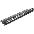 DeLOCK Keystone Patch Panel - Koblingspanel - svart - 1U - 19 - 24 porter