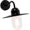 QAZQA Moderne utendørs vegglampe sort IP44 - Kansas